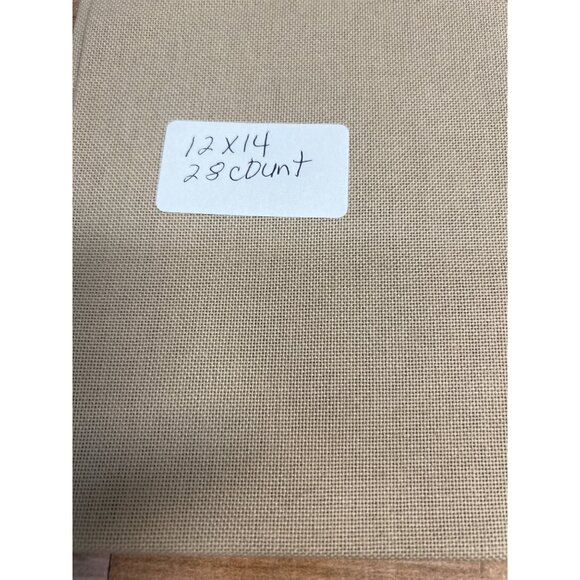 28 Count Linen Cross Stitch Fabric 12x14 Inches Beige Material - Picture 1 of 2